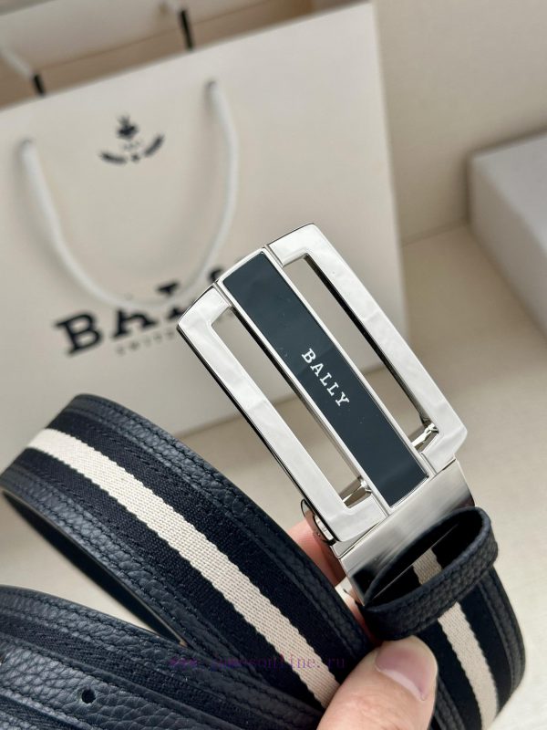 BALLY's new lychee patterned leather men's casual cloth paired with leather dual use waist b m5mjgeit - Image 4