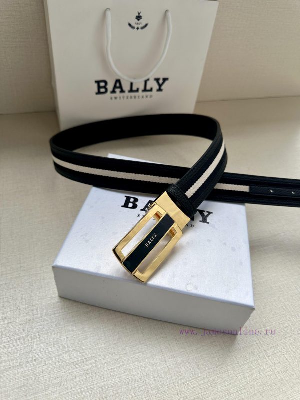 BALLY's new lychee patterned leather men's casual cloth paired with leather dual use waist b m5mjgeit - Image 8