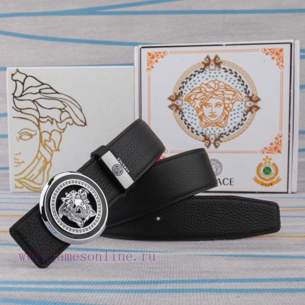 Belt belt Versace cowhide beltMen's belt material: 100% head layer cowhide belt, guaranteed vs1hrs44 - Image 4