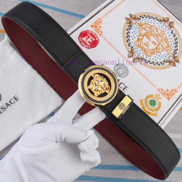 Belt belt Versace cowhide beltMen's belt material: 100% head layer cowhide belt, guaranteed vs1hrs44 - Image 5