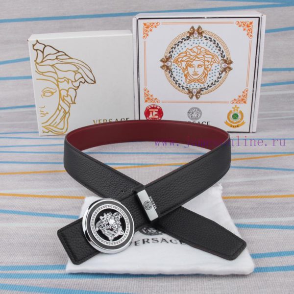 Belt belt Versace cowhide beltMen's belt material: 100% head layer cowhide belt, guaranteed vs1hrs44 - Image 8