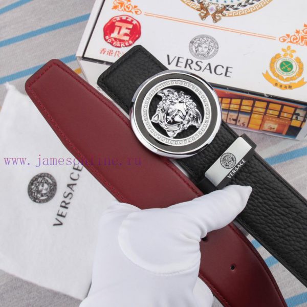 Belt belt Versace cowhide beltMen's belt material: 100% head layer cowhide belt, guaranteed vs1hrs44 - Image 10