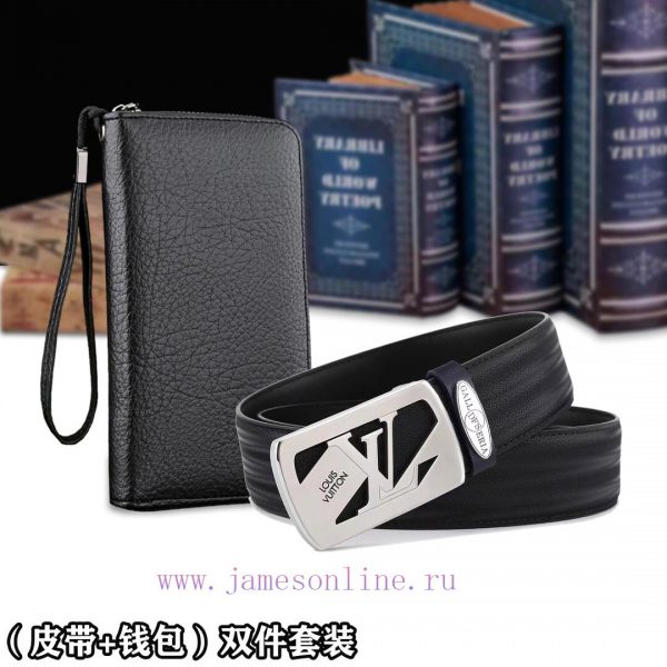 Belt and wallet two-piece setWooden box with accompanying picturesL @ V belt+wallet setBuckl rx1gfm2p - Image 3