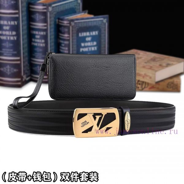 Belt and wallet two-piece setWooden box with accompanying picturesL @ V belt+wallet setBuckl rx1gfm2p - Image 5