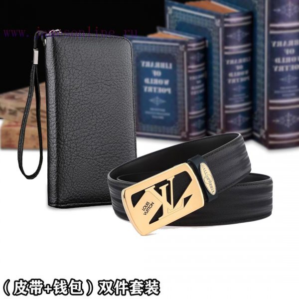Belt and wallet two-piece setWooden box with accompanying picturesL @ V belt+wallet setBuckl rx1gfm2p - Image 8