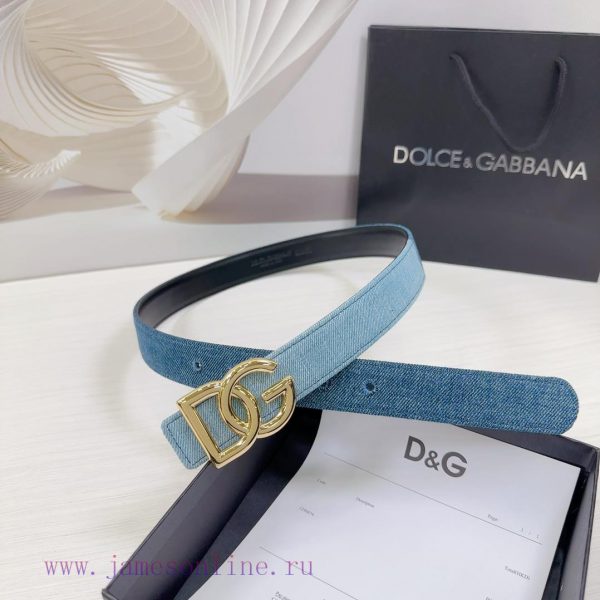 3.0cm D&G Dolce&Gabbana waist belt, made of special denim fabric paired with top layer cowhi ykd6ap3r - Image 6