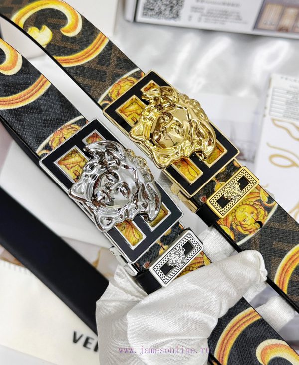 Belt Versace Versace Top Remakes-The waistband is made of 100% imported original cowhide, en j1vhpm01