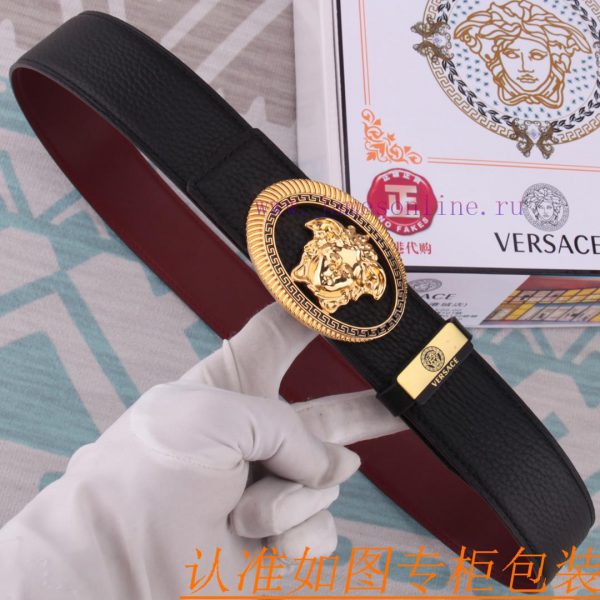 Belt belt Versace cowhide beltMen's belt material: 100% head layer cowhide belt, guaranteed ov6n2nxa - Image 3