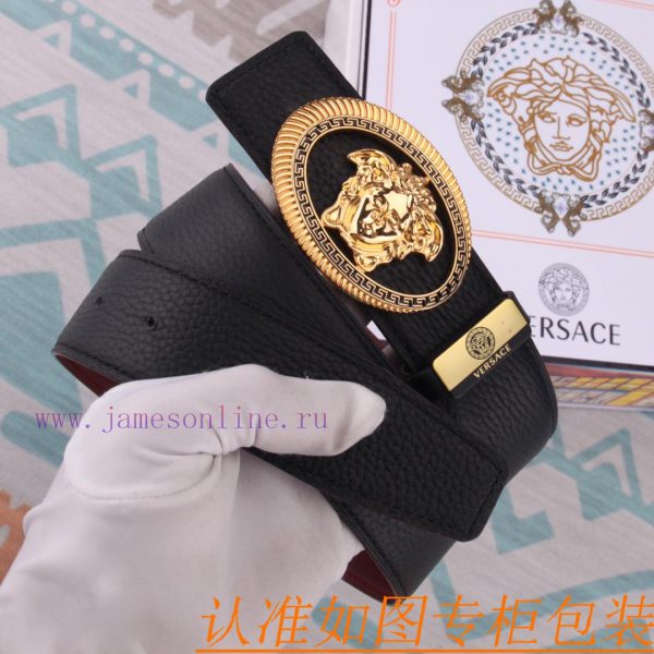 Belt belt Versace cowhide beltMen's belt material: 100% head layer cowhide belt, guaranteed ov6n2nxa - Image 4