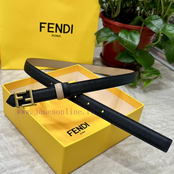 FENDL/Fendi width 20MM, imported calf leather, matched with ruthenium palladium plated F-buc q8wh7g2d