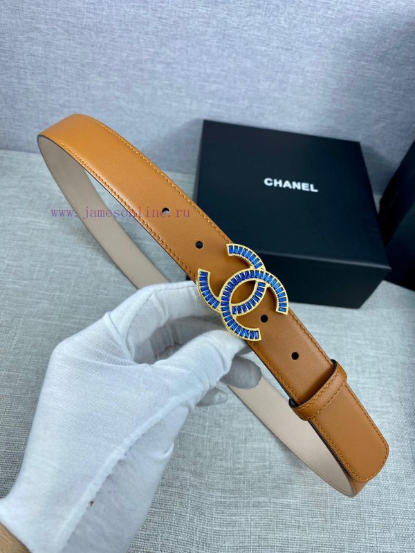 Width 3.0cm Chanel women's belt with new soft lining, imported calf leather, and exquisite d imn9afpp
