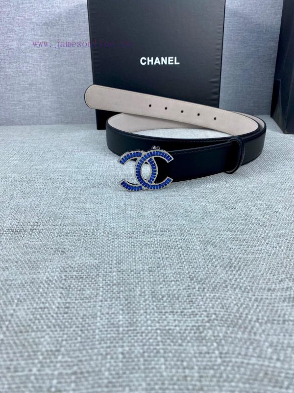 Width 3.0cm Chanel women's belt with new soft lining, imported calf leather, and exquisite d 0ndes5e1 - Image 5