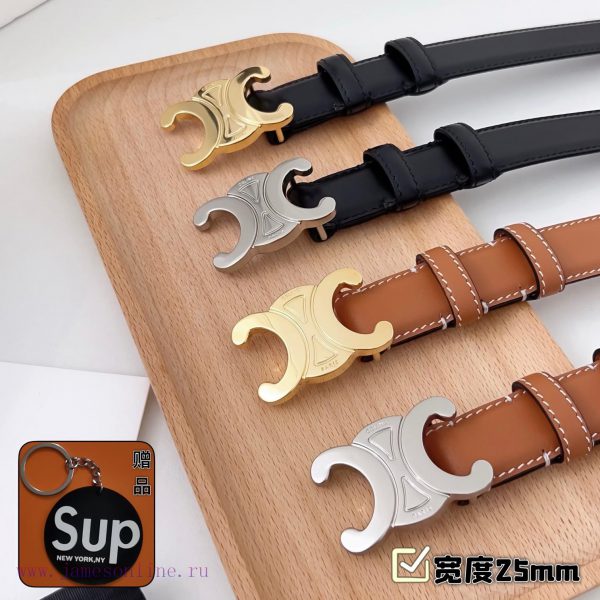 Female version CELINEComplete set of free keytag casual belt series with simple metal logo, egeqdf9f - Image 7