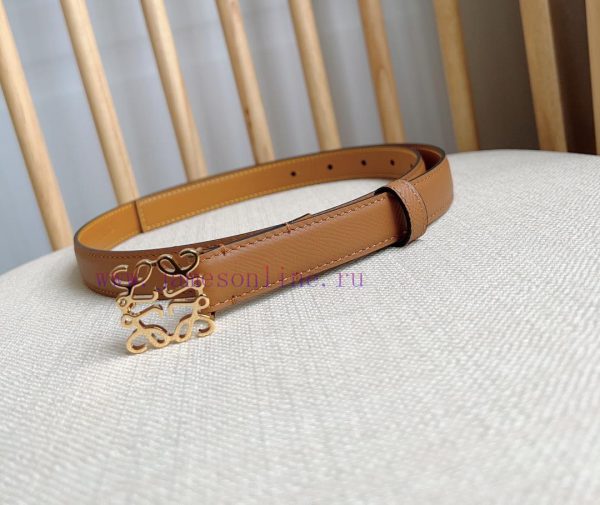 LOEWE's latest same style waist belt [Celebration] [Celebration] Plain cowhide leather belt dbwdnkfn - Image 3