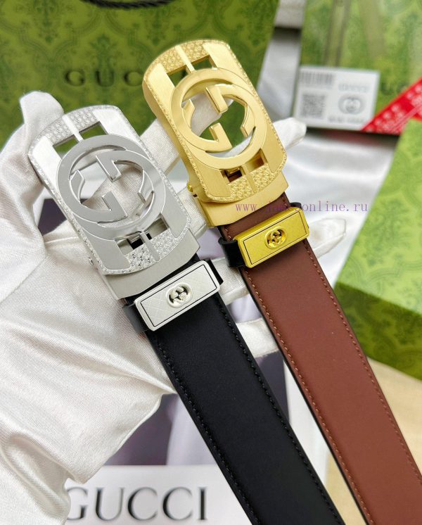Belt Gucci Gucci automatic buckle-Belt replica Gucci The automatic belt series is made of 10 23ajqc5x
