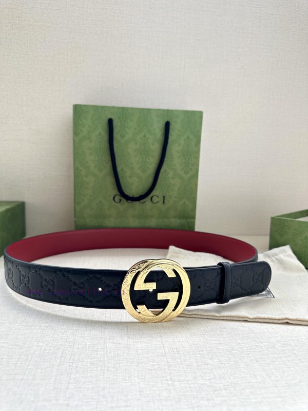 Width 4.0cm Gucci interlocking double G steel buckle, derived from modern style collection d pbrwrsn2