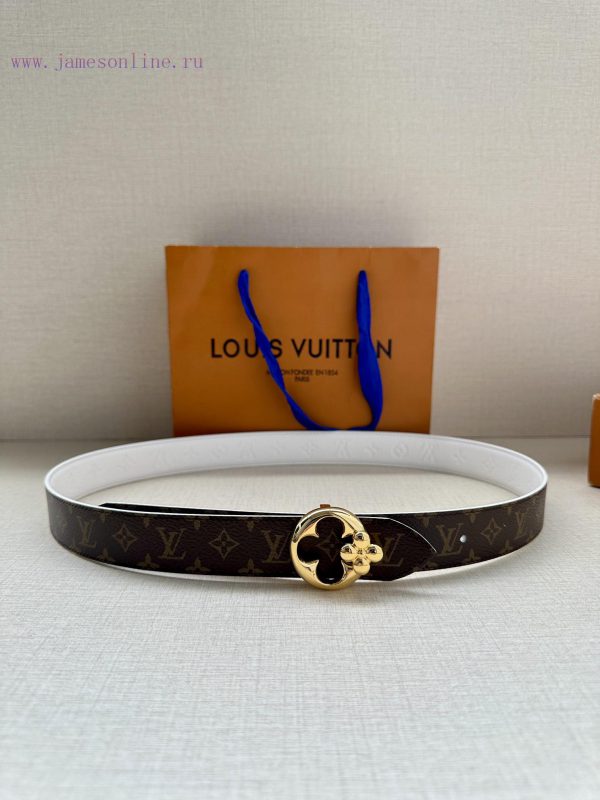 3.0-wide LV Flowergram Round double-sided belt interprets Louis Vuitton's classic elements f xf8zk650