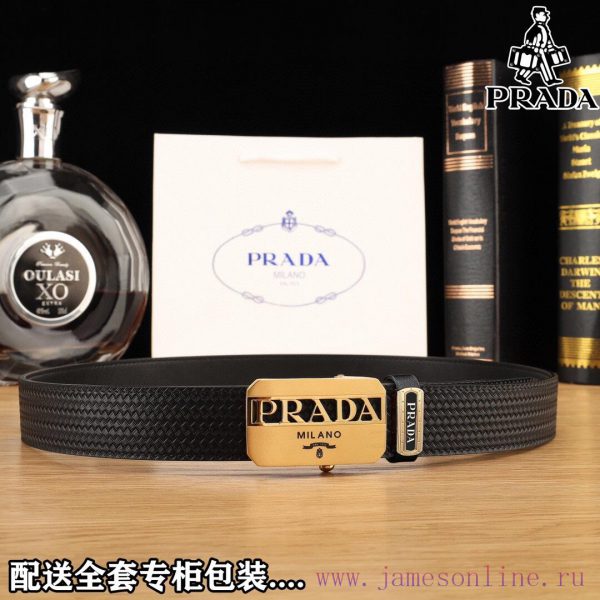 Complete setPradaBuckle material: Two tone pure steel buckleThe front of the belt is made of wtdfgyur - Image 5