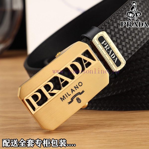 Complete setPradaBuckle material: Two tone pure steel buckleThe front of the belt is made of wtdfgyur - Image 6