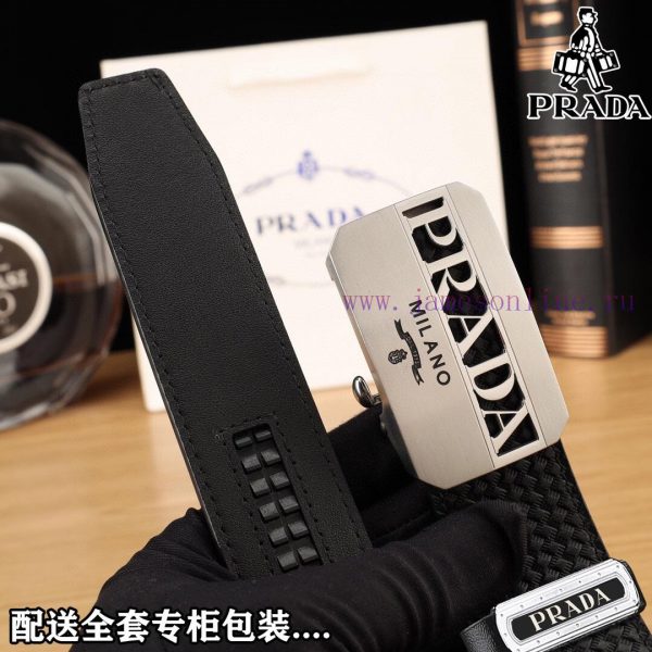 Complete setPradaBuckle material: Two tone pure steel buckleThe front of the belt is made of wtdfgyur - Image 9