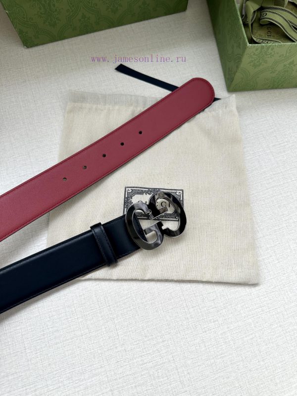 Width 4.0cm Gucci interlocking double G steel buckle, derived from modern style collection d m6qhc4cu - Image 5