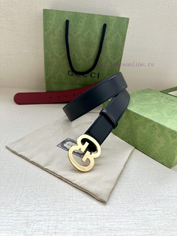 Width 4.0cm Gucci interlocking double G steel buckle, derived from modern style collection d m6qhc4cu - Image 8