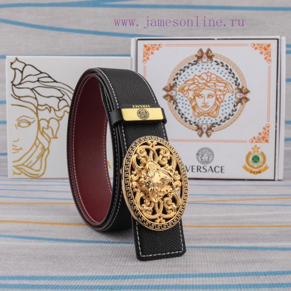 Belt belt Versace cowhide beltMen's belt material: 100% head layer cowhide belt, guaranteed jh6u1jdd - Image 8
