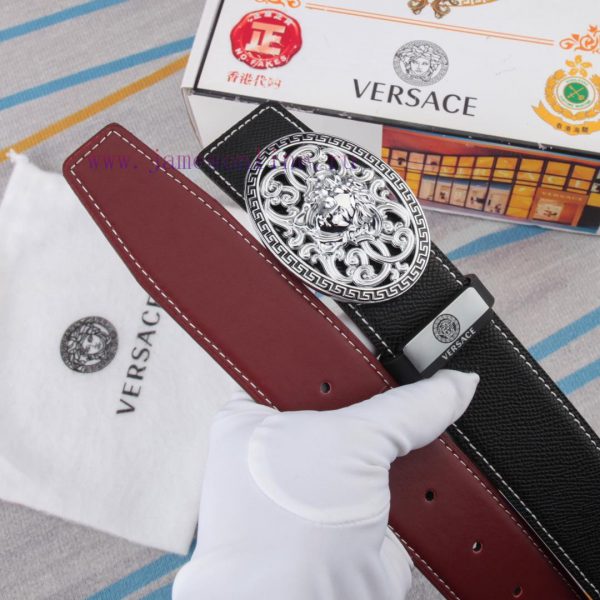 Belt belt Versace cowhide beltMen's belt material: 100% head layer cowhide belt, guaranteed 3g9n28lo - Image 10