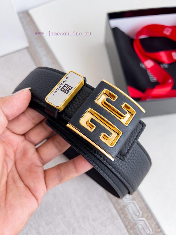 Givenchy GIVENCHY Belt ️ BeltHanging buckle, pure steel material buckle head, double-sided c r04u4syy - Image 5