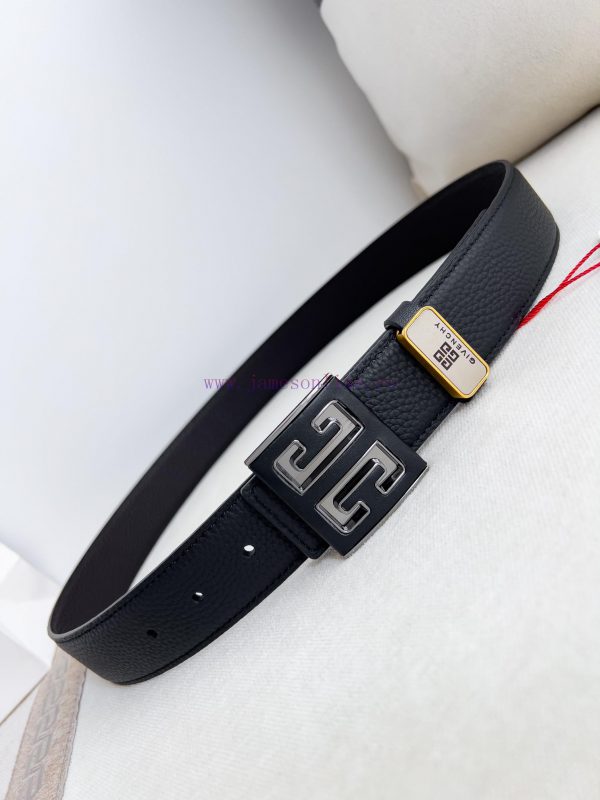 Givenchy GIVENCHY Belt ️ BeltHanging buckle, pure steel material buckle head, double-sided c l9b0l1hd - Image 4