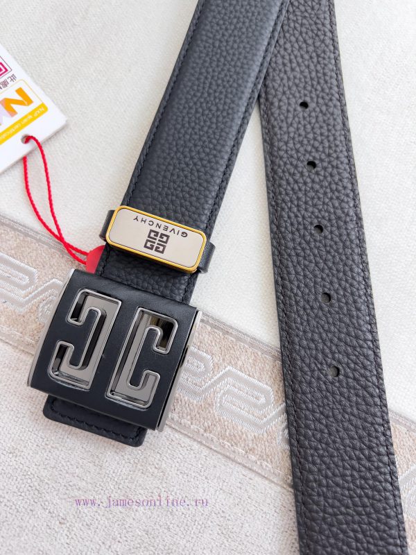 Givenchy GIVENCHY Belt ️ BeltHanging buckle, pure steel material buckle head, double-sided c l9b0l1hd - Image 7