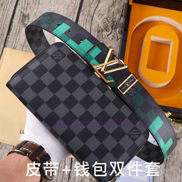 LV. Yilu Weideng Double Piece SetWooden box, belt+wallet, two-piece setGrade: Italian import aq0ulrfq