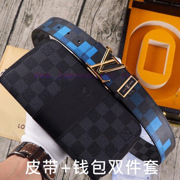 LV. Yilu Weideng Double Piece SetWooden box, belt+wallet, two-piece setGrade: Italian import gcqopug8