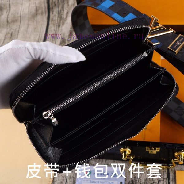 LV. Yilu Weideng Double Piece SetWooden box, belt+wallet, two-piece setGrade: Italian import gcqopug8 - Image 8
