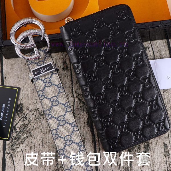 Gucci. Gucci two-piece setWooden box, belt+wallet, two-piece setGrade: Italian imported 100% 2i885327