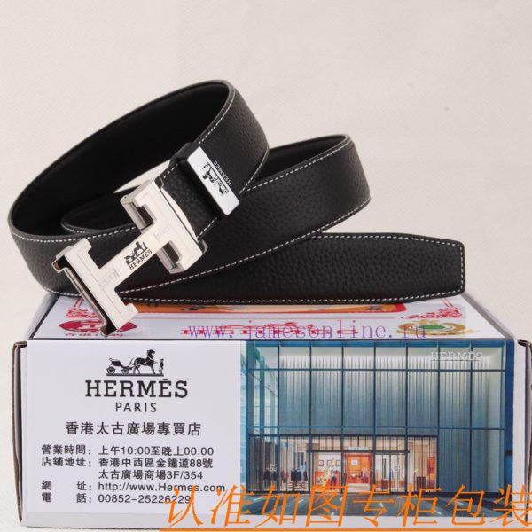 Belt and belt, automatic leather belt from Herm è sMen's belt material: 100% head layer cowh w2gnd09g