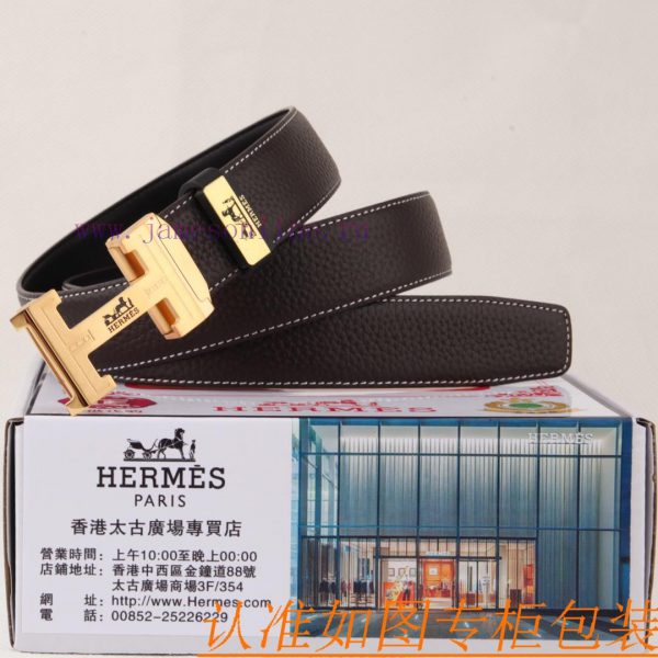 Belt and belt, automatic leather belt from Herm è sMen's belt material: 100% head layer cowh vn063phs - Image 4