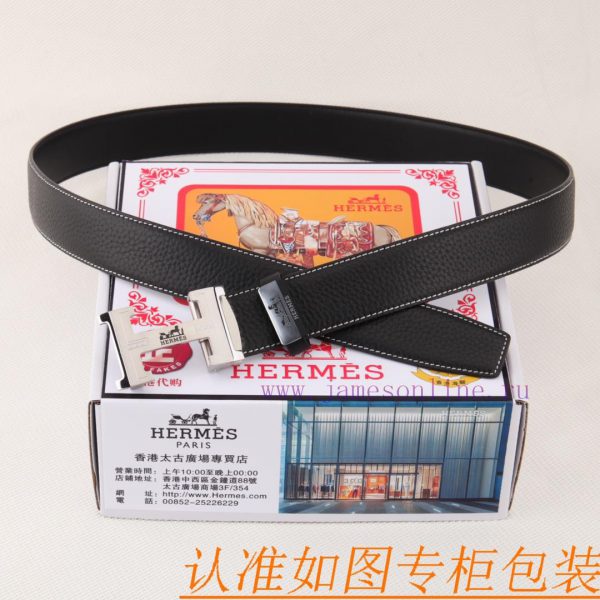 Belt and belt, automatic leather belt from Herm è sMen's belt material: 100% head layer cowh vn063phs - Image 7
