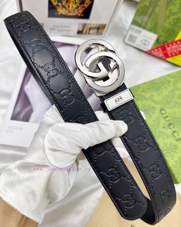 Belt Gucci Gucci automatic buckle-Belt replica Gucci The automatic belt series is made of 10 dylnolfk - Image 5