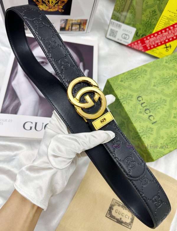 Belt Gucci Gucci automatic buckle-Belt replica Gucci The automatic belt series is made of 10 h1v1uerl - Image 7