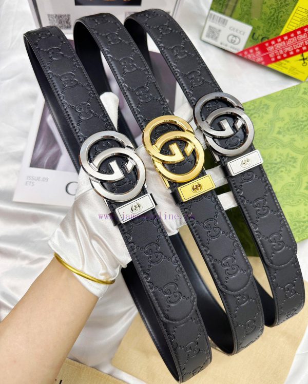 Belt Gucci Gucci automatic buckle-Belt replica Gucci The automatic belt series is made of 10 h1v1uerl - Image 10