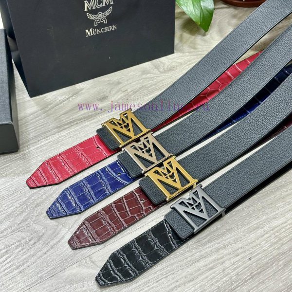 MCM The full set of 40mm wide double-sided original calf leather with a single ruthenium pa 60zkp8ow - Image 7