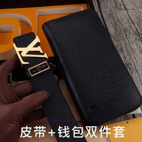 LV. Yilu Weideng Double Piece SetWooden box, belt+wallet, two-piece setGrade: Imported 100% 4ew9t1ll