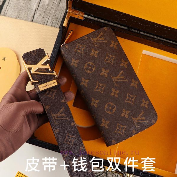 LV. Yiluweideng two-piece setWooden box, belt+wallet, two-piece setGrade: Italian imported 1 vlofeyrp - Image 6