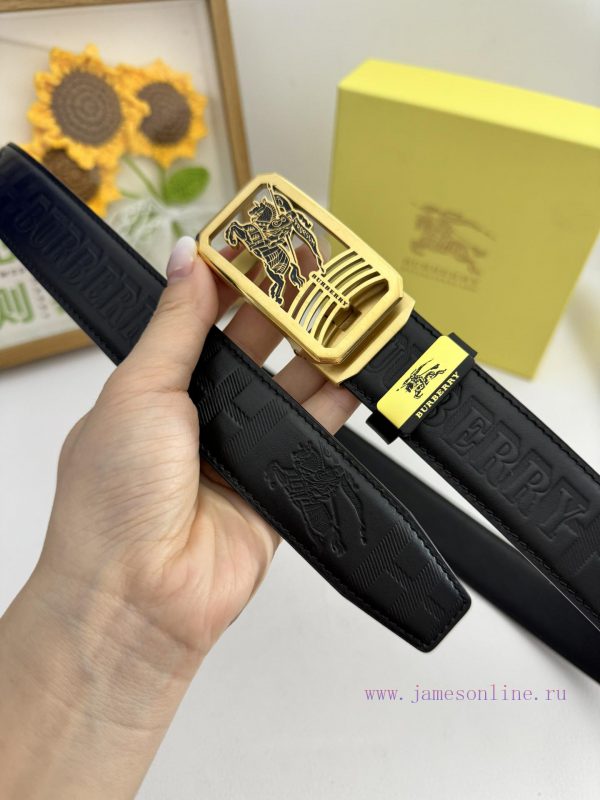 Burberry automatic beltMaterial: Leather Belt with 100% Head Layer. The leather belt is guar 29fuzouk - Image 4