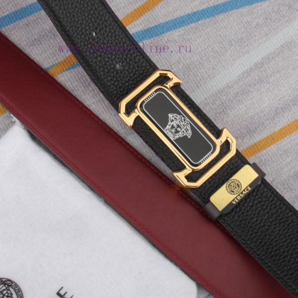 Belt belt Versace cowhide beltMen's belt material: 100% head layer cowhide belt, guaranteed 0g1ln3bl - Image 6