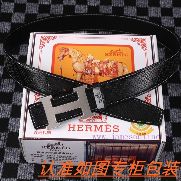 Men's belt HermesMen's leather belt is made of 100% head layer cowhide, ensuring that the 24 c4ef8ezn - Image 5