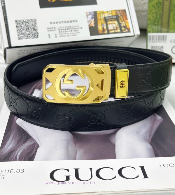 Belt Gucci Gucci automatic buckle-Belt replica Gucci The automatic belt series is made of 10 4xwj8aau - Image 6