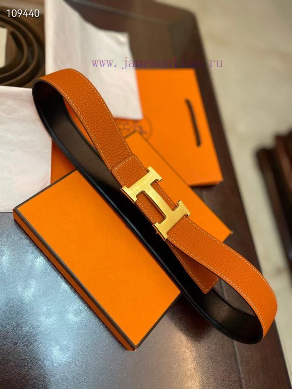 3.8cm, Hermes/Hermes Classic H brushed gold/palladium buckle, imported togo leather lining, zxb549o5
