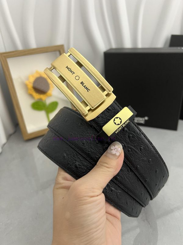 Montblanc Automatic BeltMaterial: Leather Belt with 100% Head Layer. The leather belt is gua dj82m752